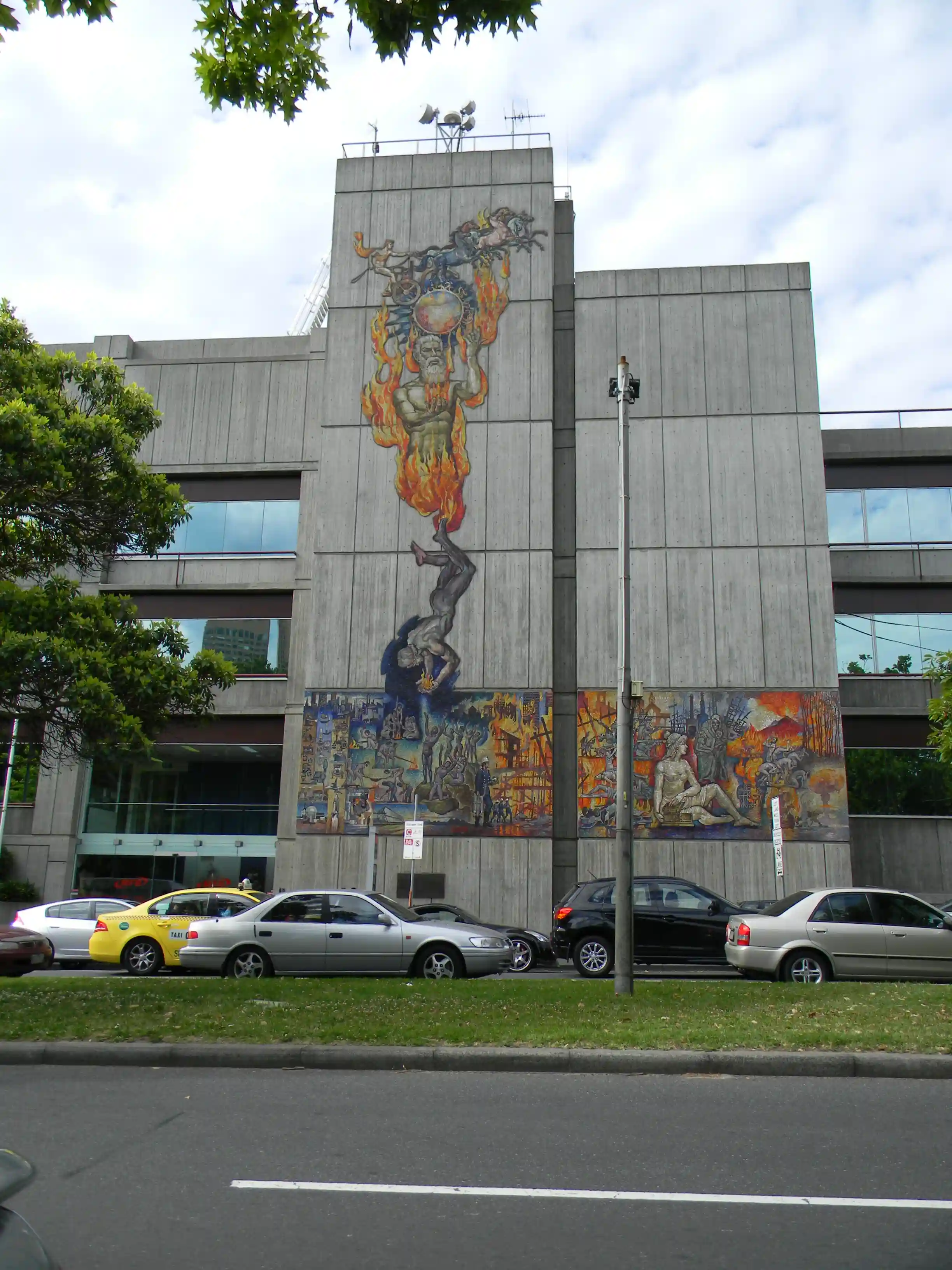 2011 Dec - Fire house in Melbourne with painting of Prometheus