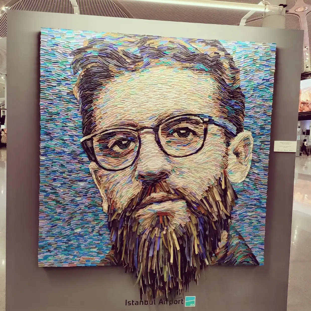 2023 Mar - Crafted out of discarded paper straws and cardboard juice boxes - by Deniz Sağdıç at IST, Turkey