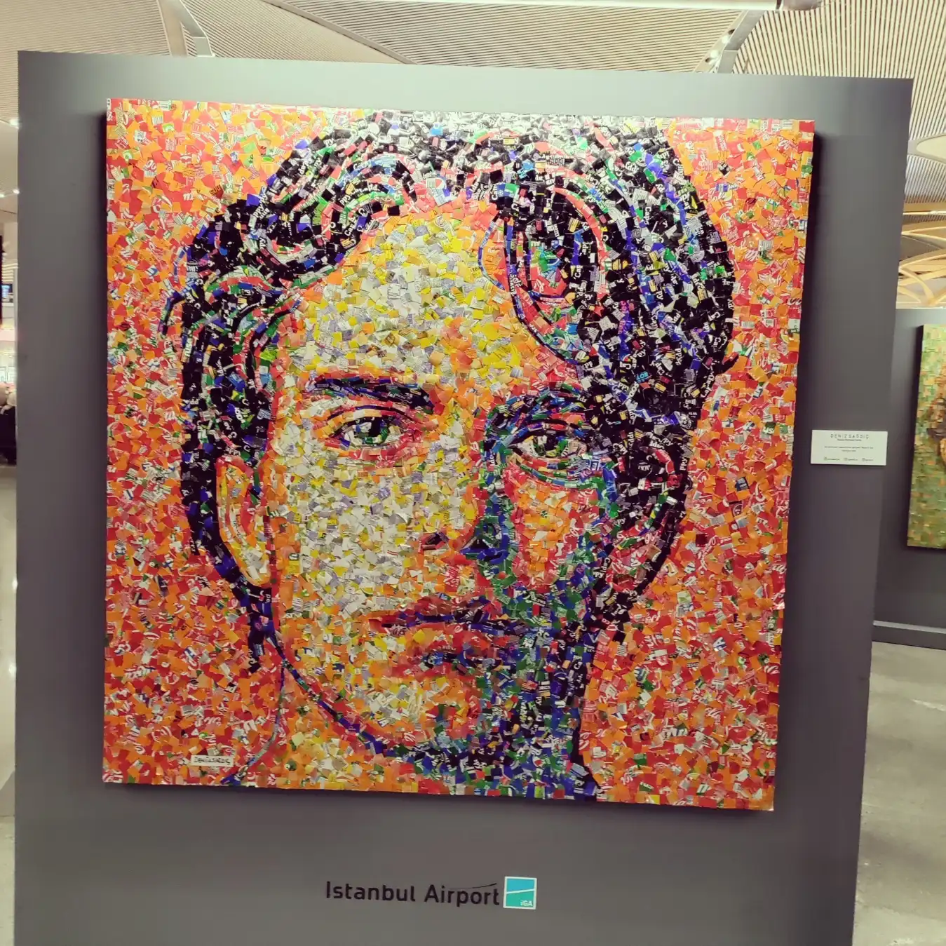 2023 Mar - Crafted out of discarded plastic bottle caps and container lids - by Deniz Sağdıç at IST, Turkey