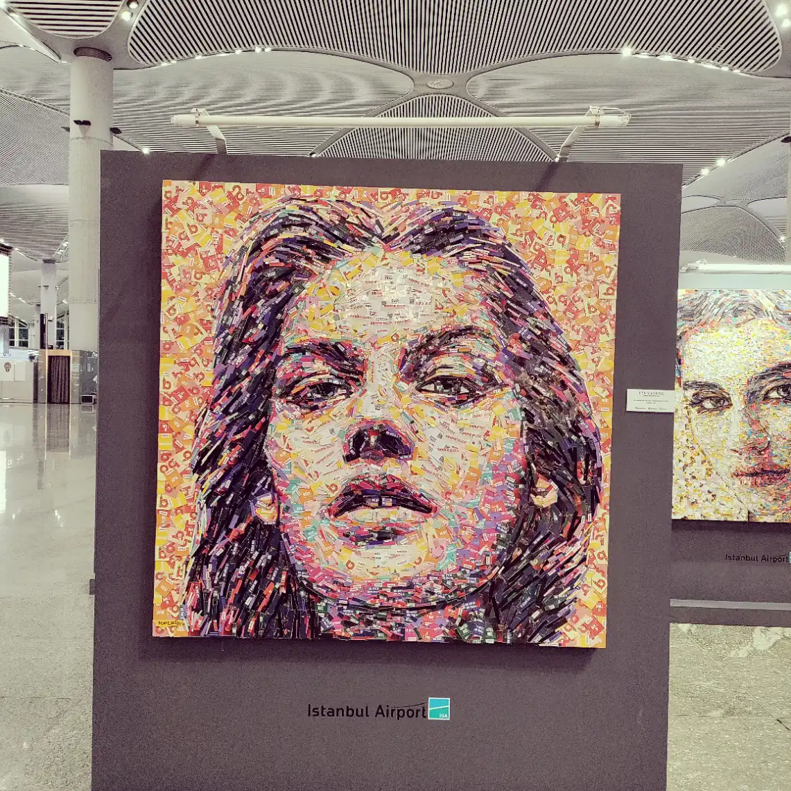 2023 Mar - Crafted out of discarded plastic shopping bags and plastic wrapping film - by Deniz Sağdıç at IST, Turkey