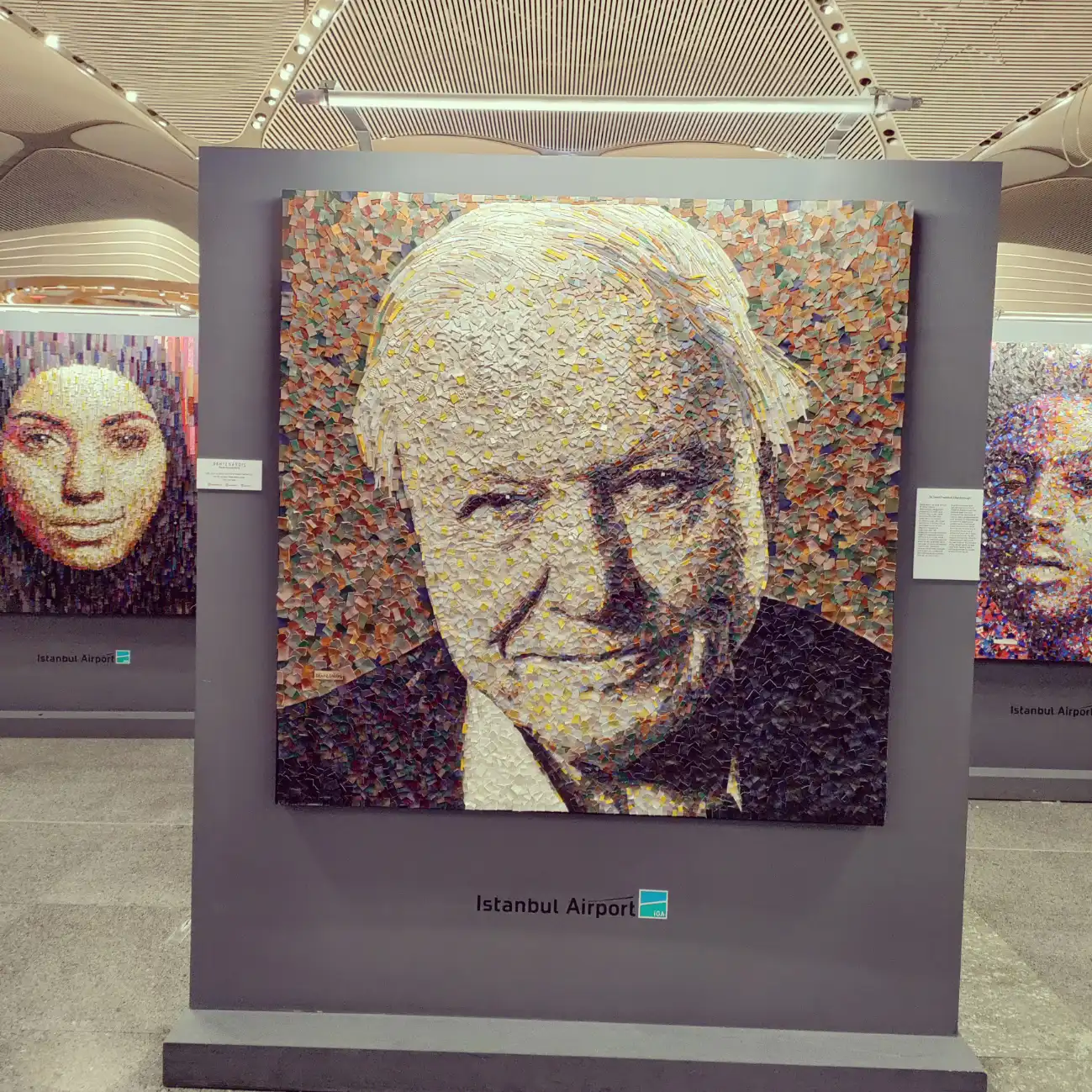 2023 Mar - Sir David Attenborough crafted out of discarded plastic bags and plastic packaging materials - by Deniz Sağdıç at IST, Turkey